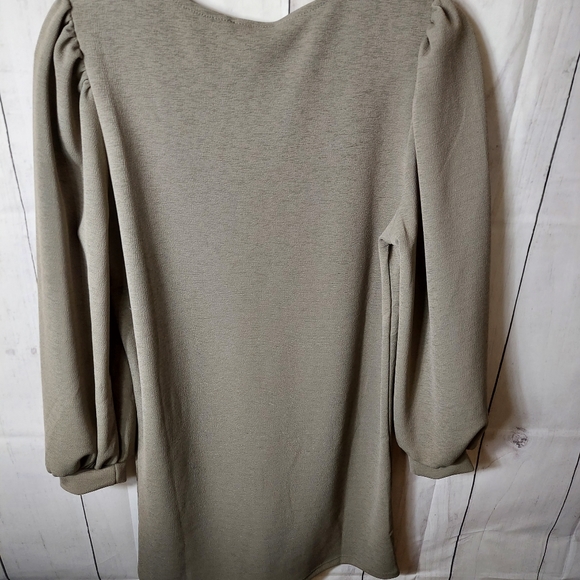 - - Zara nwt mini light green dress small long sleeve goblin core work P260 - Picture 4 of 5